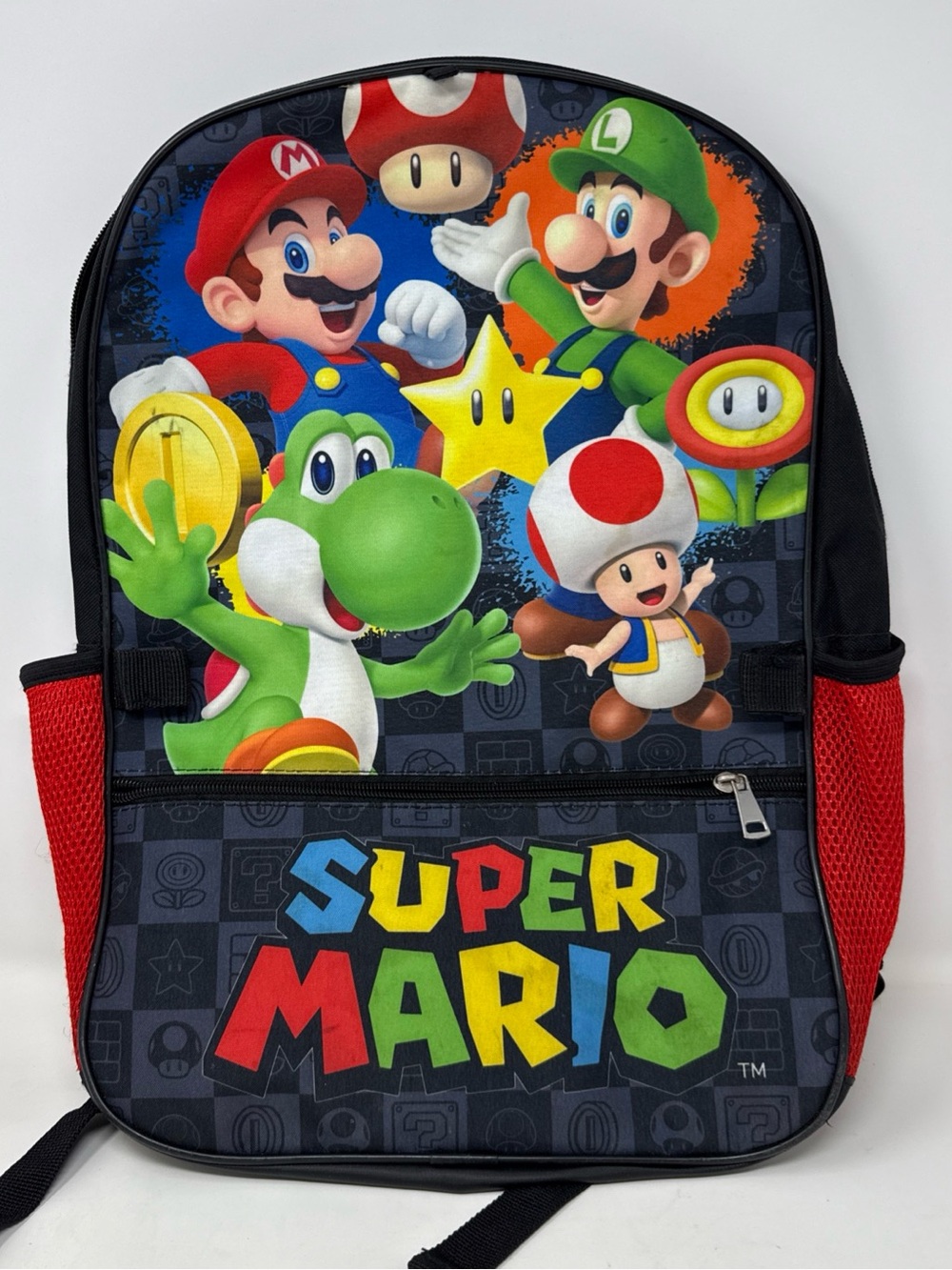 Nintendo Super Mario Black and Yellow Logo Backpack